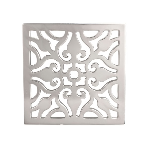 Newport Brass 4" Square Shower Drain in Polished Chrome 233-404/26 - main